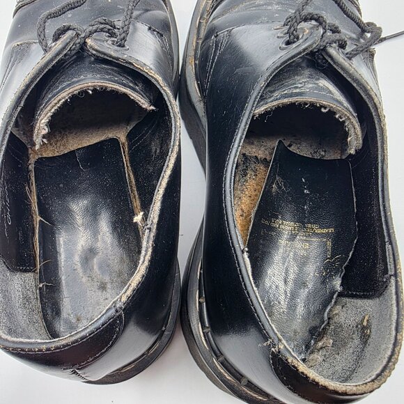Gripfast Womens Black Platform Shoes Size 5 Made In England Leather Gothic - Picture 6 of 14